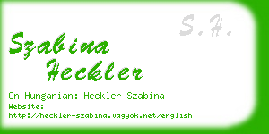 szabina heckler business card